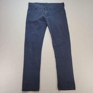Bench OJ Pants Mens 32x31 Navy Blue Cotton Slim Straight Five Pocket